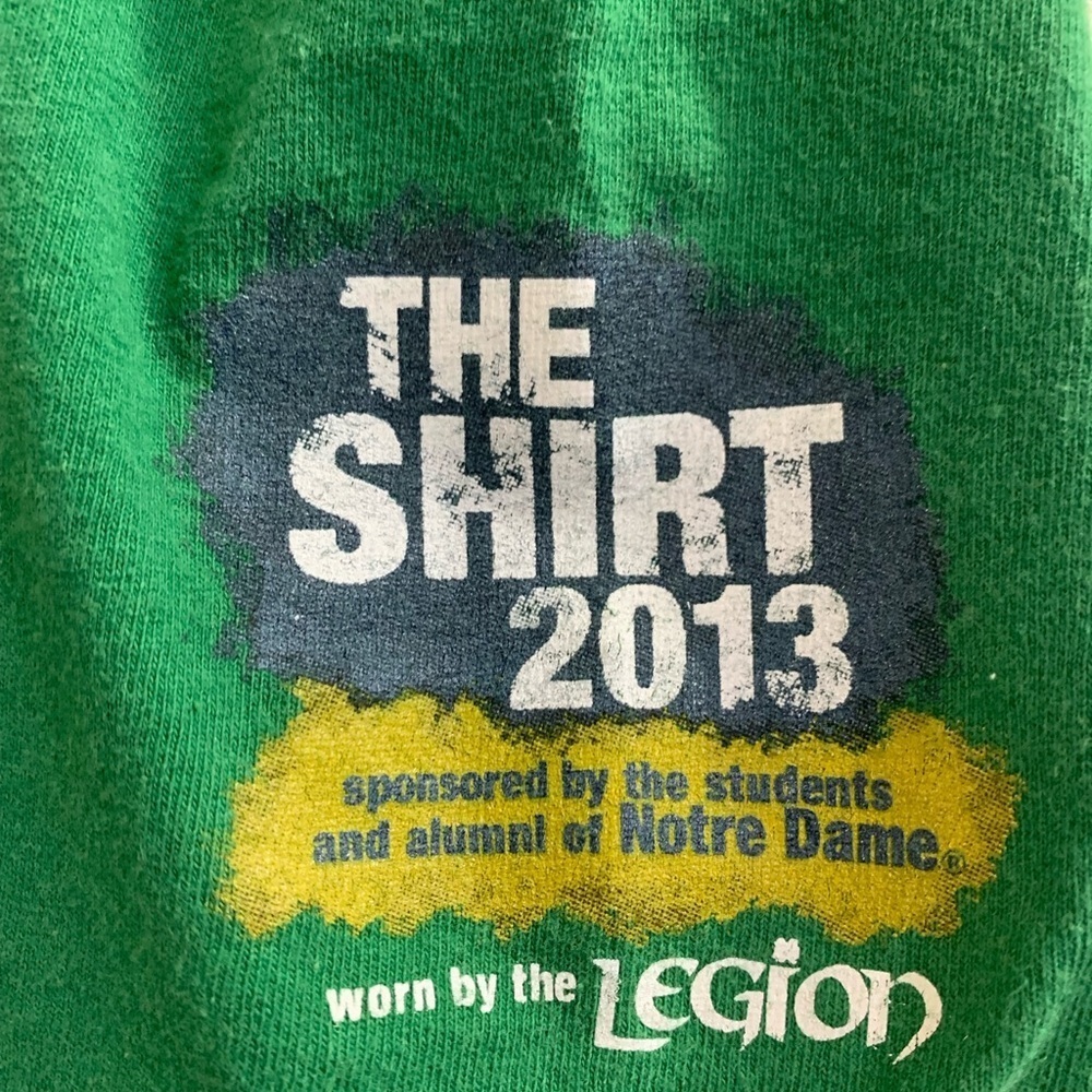 Notre Dame Football Green 'We Rise to Victory' Football T-Shirt Unisex - Picture 6 of 9